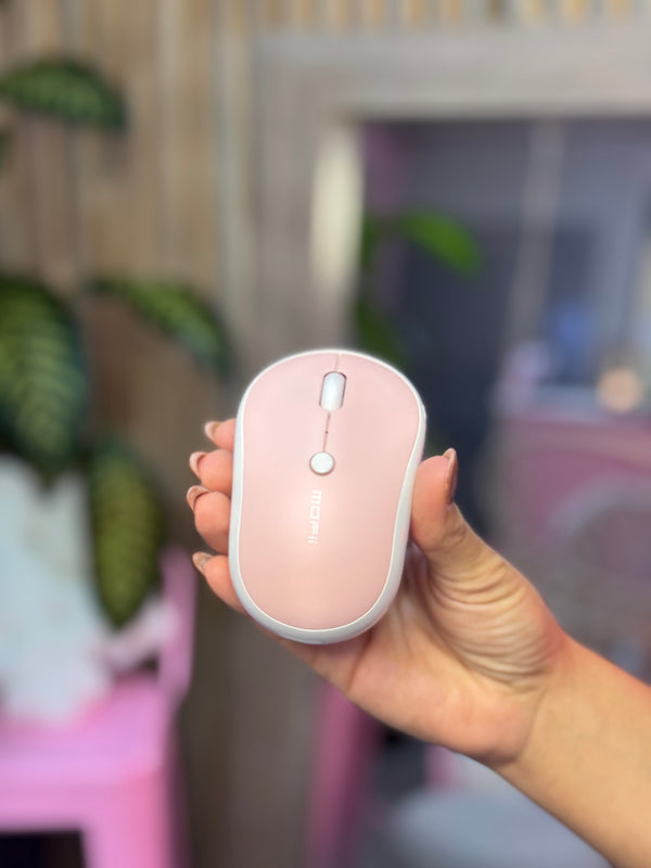 Mouse Inalámbrico Morado, Naranja Claro y Rosado – Color y Comodidad en Cada Clic