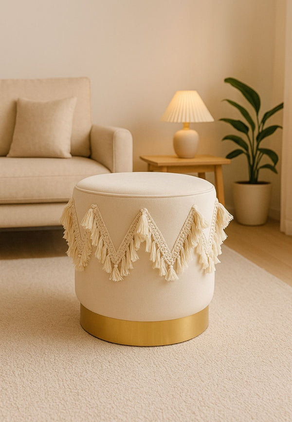 Puff en macrame